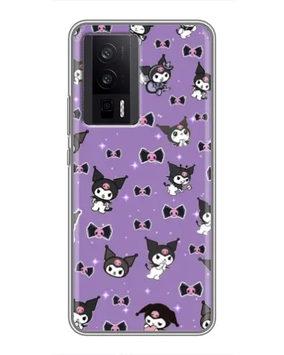 Чехол для Xiaomi POCO F5 Pro с картинкой «Kuromi — паттерн» Чехол для Xiaomi POCO F5 Pro с картинкой «Kuromi — паттерн»
