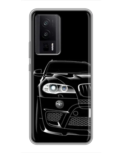 Чехол для Xiaomi POCO F5 Pro с картинкой «Темный силуэт BMW»