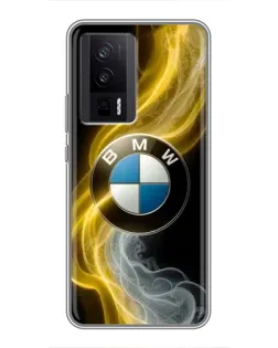 Чехол для Xiaomi POCO F5 Pro с картинкой «Золотистый дым BMW»