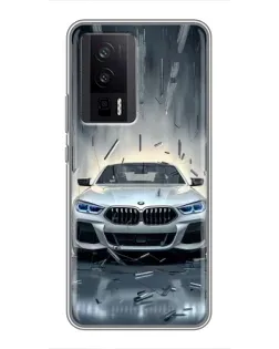 Чехол для Xiaomi POCO F5 Pro с картинкой «BMW в свете фар»
