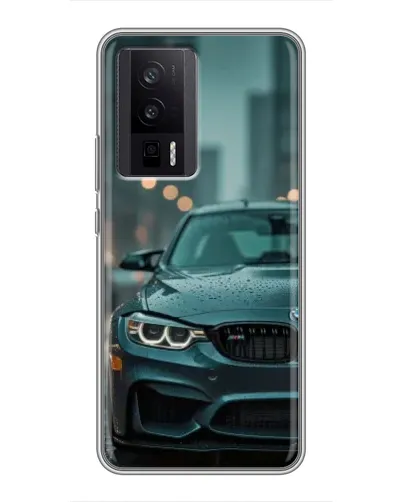 Чехол для Xiaomi POCO F5 Pro с картинкой «BMW в огнях города»