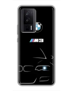 Чехол для Xiaomi POCO F5 Pro с картинкой «Минималистичный принт BMW M3»