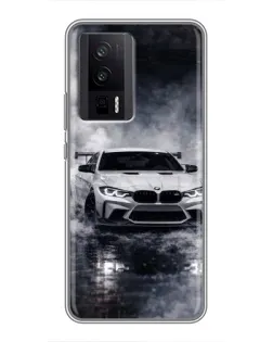 Чехол для Xiaomi POCO F5 Pro с картинкой «BMW сквозь туман»