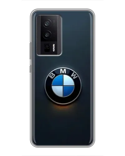 Чехол для Xiaomi POCO F5 Pro с картинкой «Логотип BMW — минимализм»