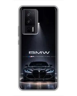 Чехол для Xiaomi POCO F5 Pro с картинкой «BMW сквозь ночной город» Чехол для Xiaomi POCO F5 Pro с картинкой «BMW сквозь ночной город»