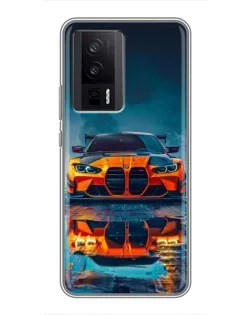 Чехол для Xiaomi POCO F5 Pro с картинкой «BMW — золотая эмблема» Чехол для Xiaomi POCO F5 Pro с картинкой «BMW — золотая эмблема»