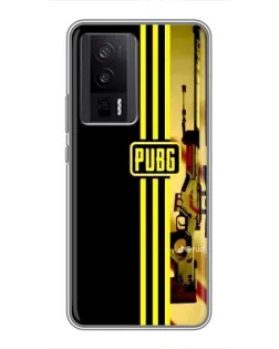 Чехол для Xiaomi POCO F5 Pro с картинкой «PUBG — камуфляжный шлем»