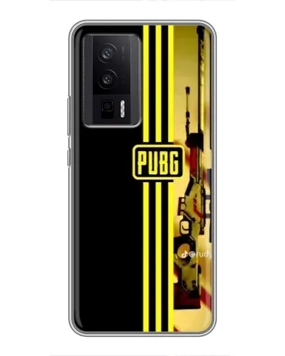 Чехол для Xiaomi POCO F5 Pro с картинкой «PUBG — камуфляжный шлем»