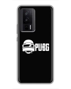 Чехол для Xiaomi POCO F5 Pro с картинкой «PUBG — классический лого»