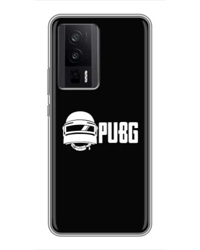 Чехол для Xiaomi POCO F5 Pro с картинкой «PUBG — классический лого»