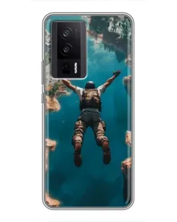 Чехол для Xiaomi POCO F5 Pro с картинкой «PUBG — свободное падение»