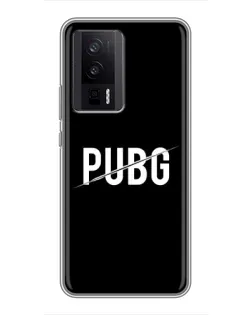 Чехол для Xiaomi POCO F5 Pro с картинкой «PUBG — белый логотип»