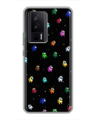 Чехол для Xiaomi POCO F5 Pro с картинкой «Экипаж Among Us»