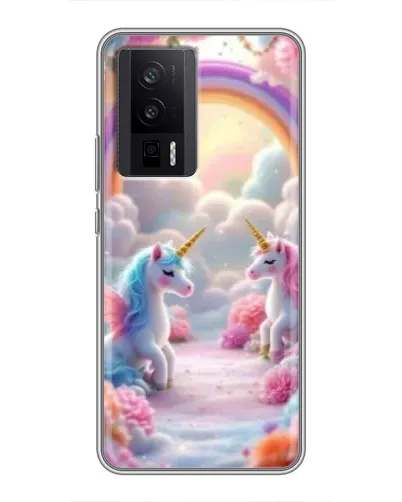 Чехол для Xiaomi POCO F5 Pro с картинкой «Радуга и единороги» Чехол для Xiaomi POCO F5 Pro с картинкой «Радуга и единороги»