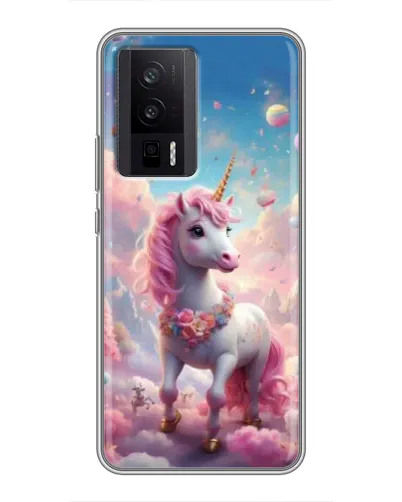 Чехол для Xiaomi POCO F5 Pro с картинкой «Единорог среди облаков» Чехол для Xiaomi POCO F5 Pro с картинкой «Единорог среди облаков»