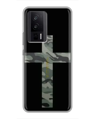 Чехол для Xiaomi POCO F5 Pro с картинкой «Милитари Крест»