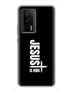 Чехол для Xiaomi POCO F5 Pro с картинкой «Вертикаль веры Jesus»