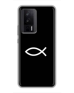 Чехол для Xiaomi POCO F5 Pro с картинкой «Символ рыбы Jesus» Чехол для Xiaomi POCO F5 Pro с картинкой «Символ рыбы Jesus»
