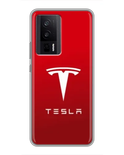 Чехол для Xiaomi POCO F5 Pro с картинкой «Tesla Red Classic»