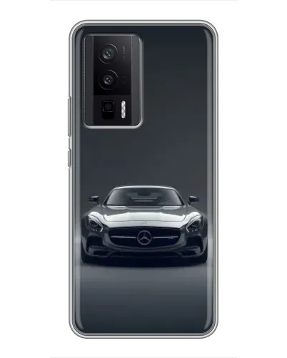 Чехол для Xiaomi POCO F5 Pro с картинкой «Mercedes на черном»