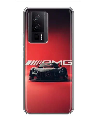 Чехол для Xiaomi POCO F5 Pro с картинкой «Mercedes AMG — красная линия»