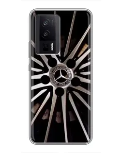 Чехол для Xiaomi POCO F5 Pro с картинкой «Диск Mercedes»