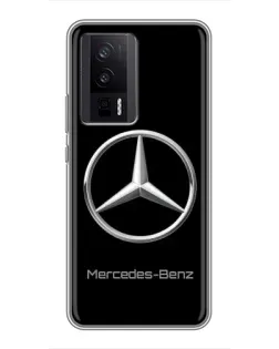 Чехол для Xiaomi POCO F5 Pro с картинкой «Mercedes Silver Logo»