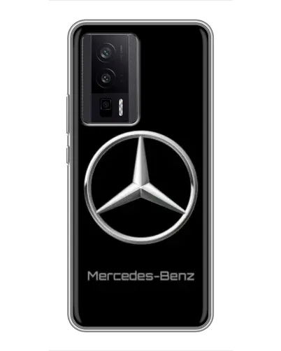 Чехол для Xiaomi POCO F5 Pro с картинкой «Mercedes Silver Logo»
