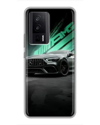 Чехол для Xiaomi POCO F5 Pro с картинкой «Темный Mercedes AMG»