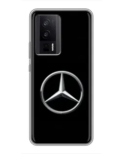Чехол для Xiaomi POCO F5 Pro с картинкой «Mercedes классический лого»