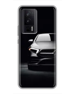 Чехол для Xiaomi POCO F5 Pro с картинкой «Свет фар Mercedes»