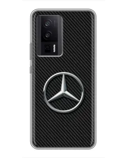Чехол для Xiaomi POCO F5 Pro с картинкой «Карбоновый Mercedes стиль» Чехол для Xiaomi POCO F5 Pro с картинкой «Карбоновый Mercedes стиль»