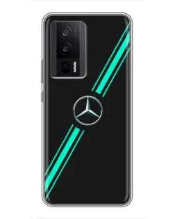 Чехол для Xiaomi POCO F5 Pro с картинкой «Спортивные линии Mercedes» Чехол для Xiaomi POCO F5 Pro с картинкой «Спортивные линии Mercedes»