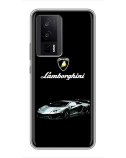 Чехол для Xiaomi POCO F5 Pro с картинкой «Логотип Lamborghini классика»