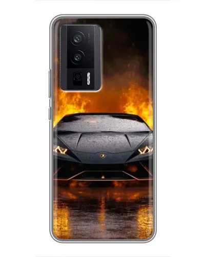 Чехол для Xiaomi POCO F5 Pro с картинкой «Lamborghini в огне» Чехол для Xiaomi POCO F5 Pro с картинкой «Lamborghini в огне»