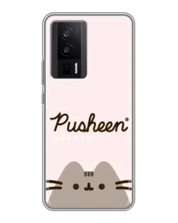 Чехол для Xiaomi POCO F5 Pro с картинкой «Pusheen логотип»
