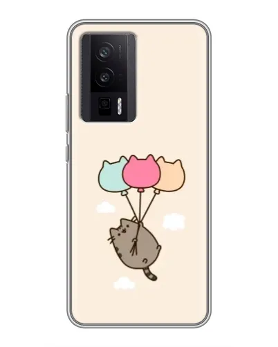 Чехол для Xiaomi POCO F5 Pro с картинкой «Пушин на шариках» Чехол для Xiaomi POCO F5 Pro с картинкой «Пушин на шариках»