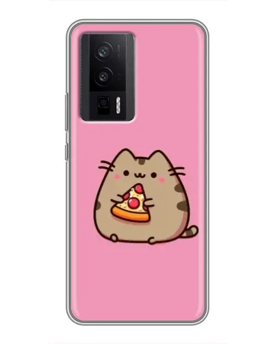 Чехол для Xiaomi POCO F5 Pro с картинкой «Пушин с пиццей» Чехол для Xiaomi POCO F5 Pro с картинкой «Пушин с пиццей»