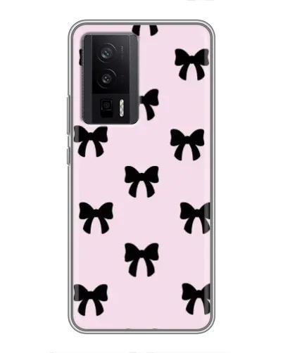Чехол для Xiaomi POCO F5 Pro с картинкой «Черные банты Coquette» Чехол для Xiaomi POCO F5 Pro с картинкой «Черные банты Coquette»