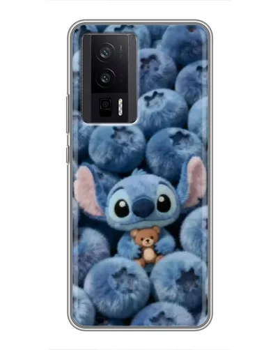 Чехол для Xiaomi POCO F5 Pro с картинкой «Стич и голубика» Чехол для Xiaomi POCO F5 Pro с картинкой «Стич и голубика»