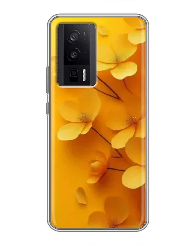 Чехол для Xiaomi POCO F5 Pro с картинкой «Золотые лепестки»