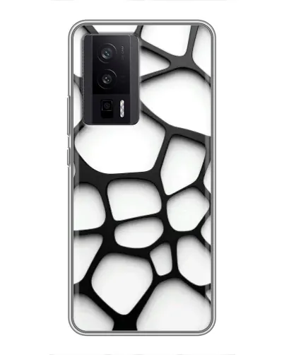 Чехол для Xiaomi POCO F5 Pro с картинкой «Белая объемная сетка» Чехол для Xiaomi POCO F5 Pro с картинкой «Белая объемная сетка»