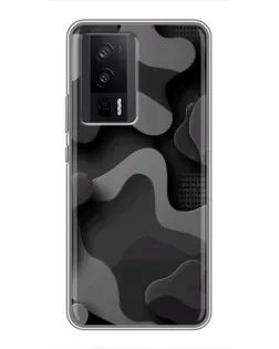 Чехол для Xiaomi POCO F5 Pro с картинкой «Темный абстрактный камуфляж»