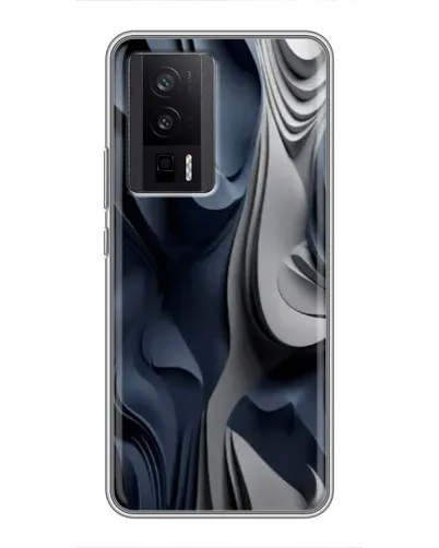 Чехол для Xiaomi POCO F5 Pro с картинкой «Объемные синие складки» Чехол для Xiaomi POCO F5 Pro с картинкой «Объемные синие складки»