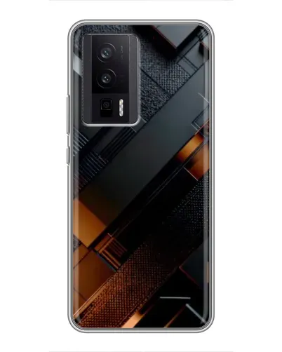 Чехол для Xiaomi POCO F5 Pro с картинкой «Черные геометрические блоки» Чехол для Xiaomi POCO F5 Pro с картинкой «Черные геометрические блоки»