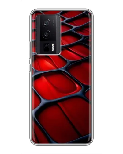 Чехол для Xiaomi POCO F5 Pro с картинкой «Красная глянцевая сетка» Чехол для Xiaomi POCO F5 Pro с картинкой «Красная глянцевая сетка»