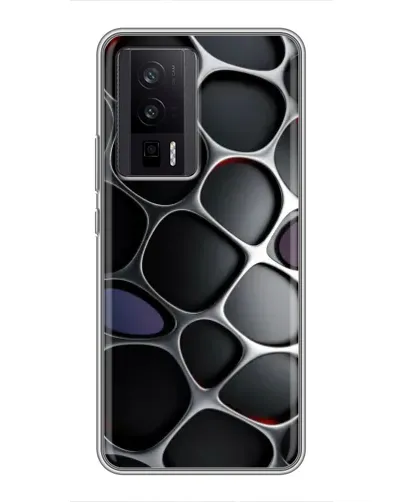 Чехол для Xiaomi POCO F5 Pro с картинкой «Объемная темная решетка» Чехол для Xiaomi POCO F5 Pro с картинкой «Объемная темная решетка»