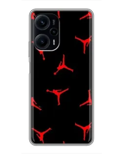 Чехол для Xiaomi POCO F5 с картинкой «Jordan Red Pattern»