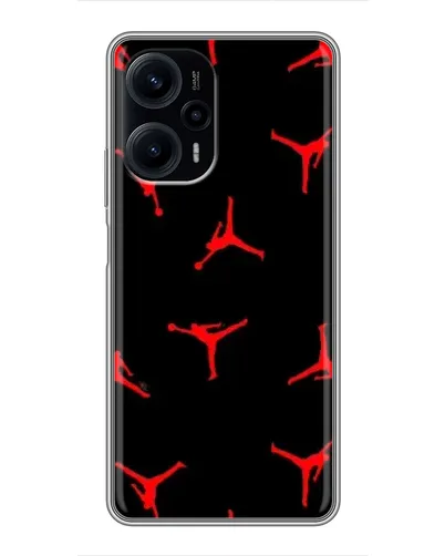 Чехол для Xiaomi POCO F5 с картинкой «Jordan Red Pattern» Чехол для Xiaomi POCO F5 с картинкой «Jordan Red Pattern»