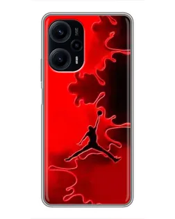 Чехол для Xiaomi POCO F5 с картинкой «Jordan Red Smoke»
